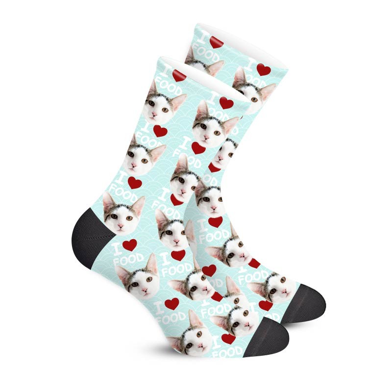 Custom Photo Socks With You Cat Face on ThemMilySocks