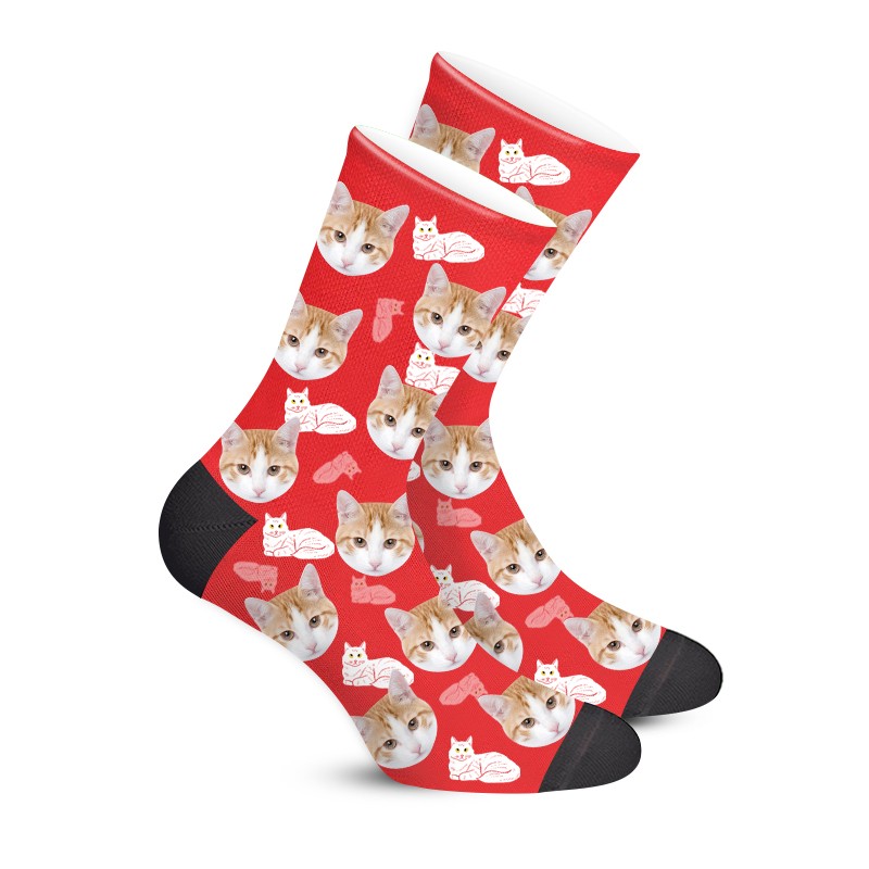 Custom Cat Socks With Cats Face For Cat Lovers-MilySocks